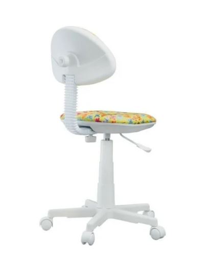 Кресло Логика (пластик WH, PL 540 Ткань, KiD'S, №19(бабочки)