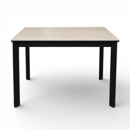 Стол обеденный Римини-1C  черный/Travertine Avorio