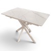Стол кухонный Касабланка-1С PVC белый/White marble