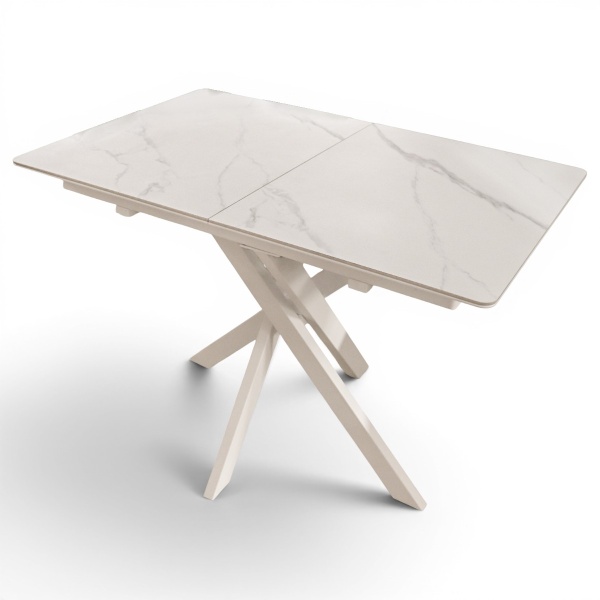 Стол кухонный Касабланка-1С PVC белый/White marble