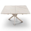 Стол кухонный Касабланка-1С PVC белый/White marble