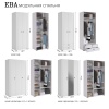 Ева Шкаф 1 дв + 2ящ/101.01/Белое дерево/Белый матовый