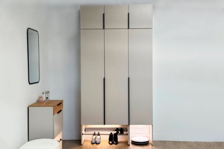 Баско Прихожая Шкаф однодверный L400, (400х349х1950) /Кашемир