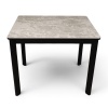 Стол кухонный Римини-мини-С, 90(+40)х65х75 Oxide Grey/ черный