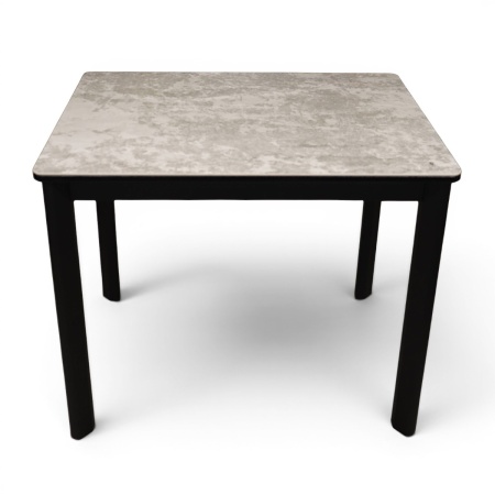 Стол кухонный Римини-мини-С, 90(+40)х65х75 Oxide Grey/ черный