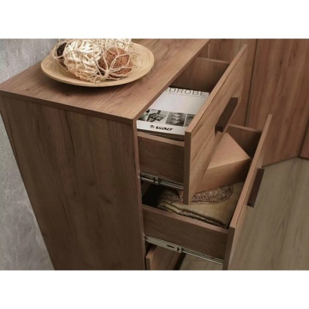 Nature 45 Комод Дуб табачный Craft -Черный 