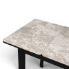 Стол кухонный Римини-мини-С, 90(+40)х65х75 Oxide Grey/ черный